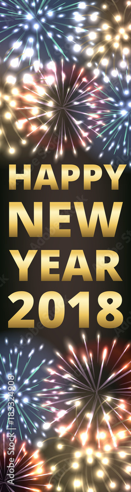Vertical web banner with fireworks Vertical web banner with fireworks