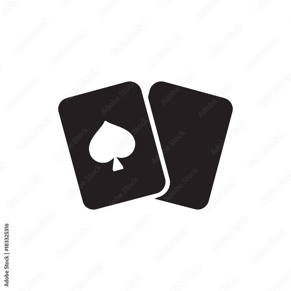 playing card icon illustration playing card icon illustration