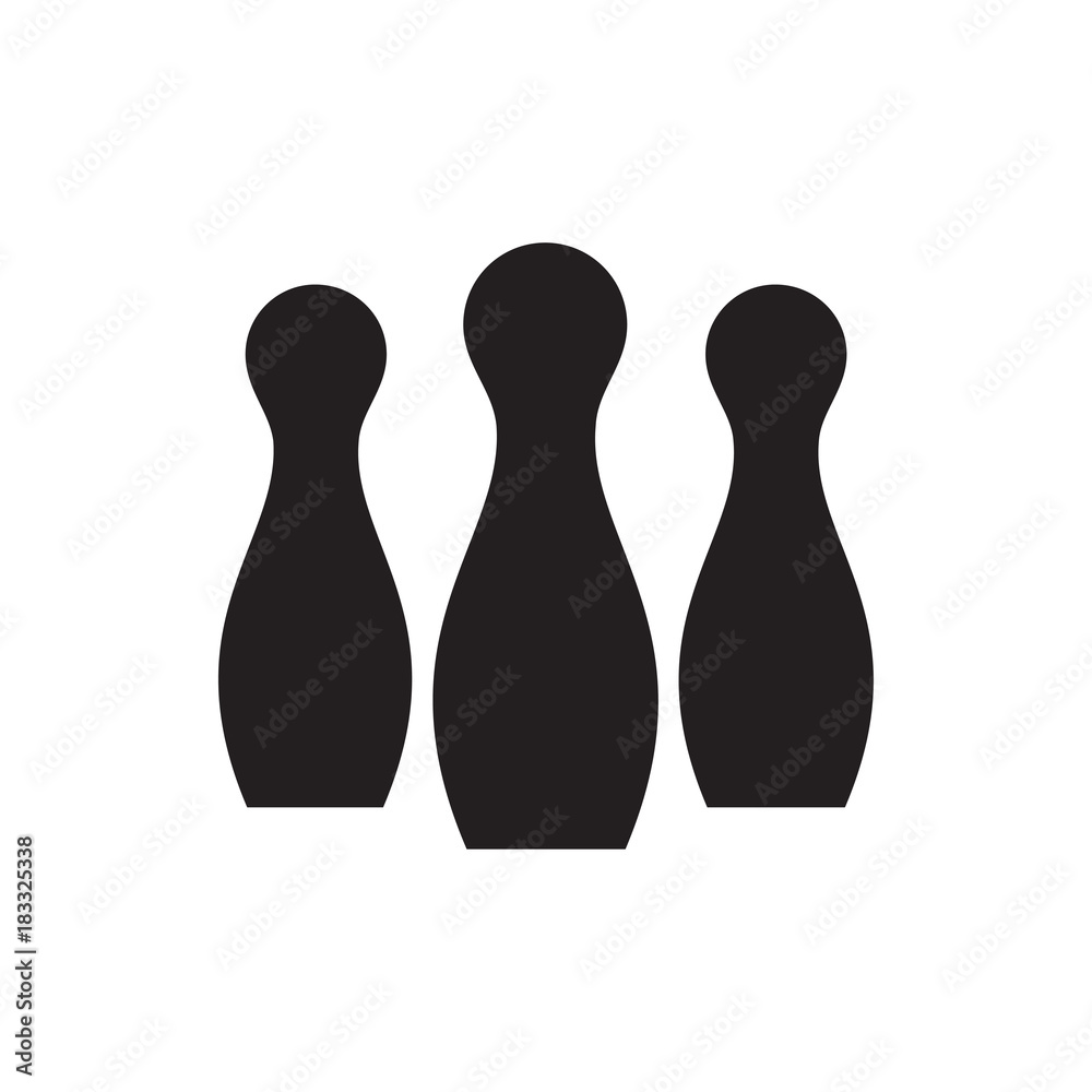 bowling icon illustration