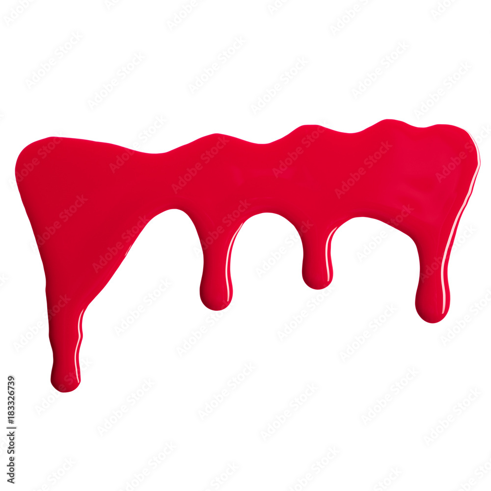 Red nail polish isolated on white background Red nail polish isolated on white background