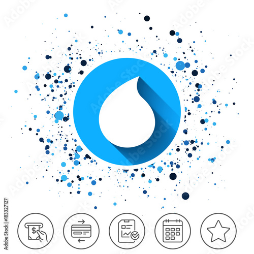 Water drop sign icon. Tear symbol.