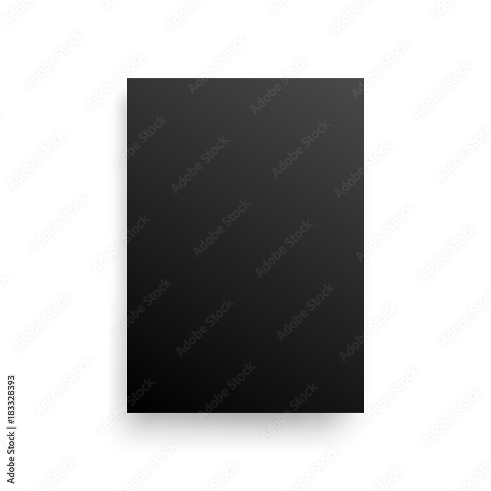 Mock-Up Realistic Black Poster Hanging. Empty White Vector Poster Template. Mock-Up Realistic Black Poster Hanging. Empty White Vector Poster Template.