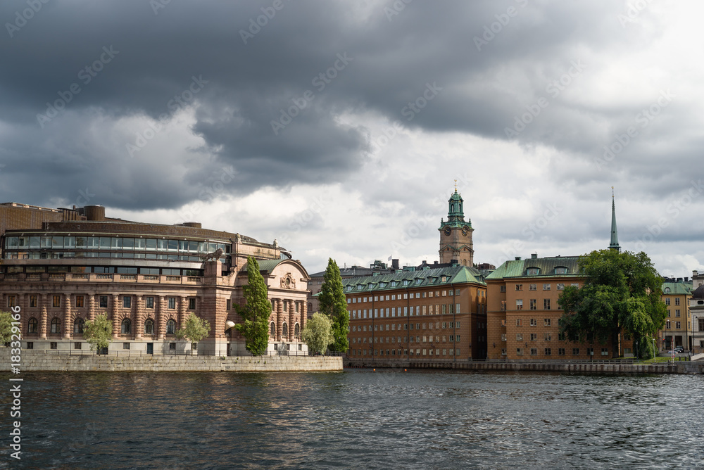 View at Stockholm old city. Gamlastan in Stockholm, Sweden.