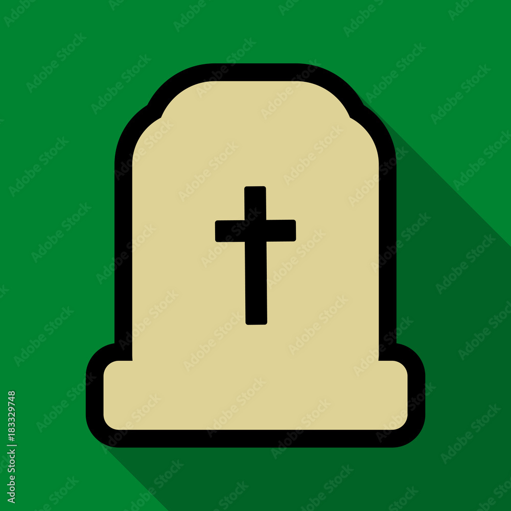 Fototapeta premium Flat icon with shadow grave