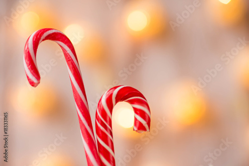 Sweet Christmas candy on a stick