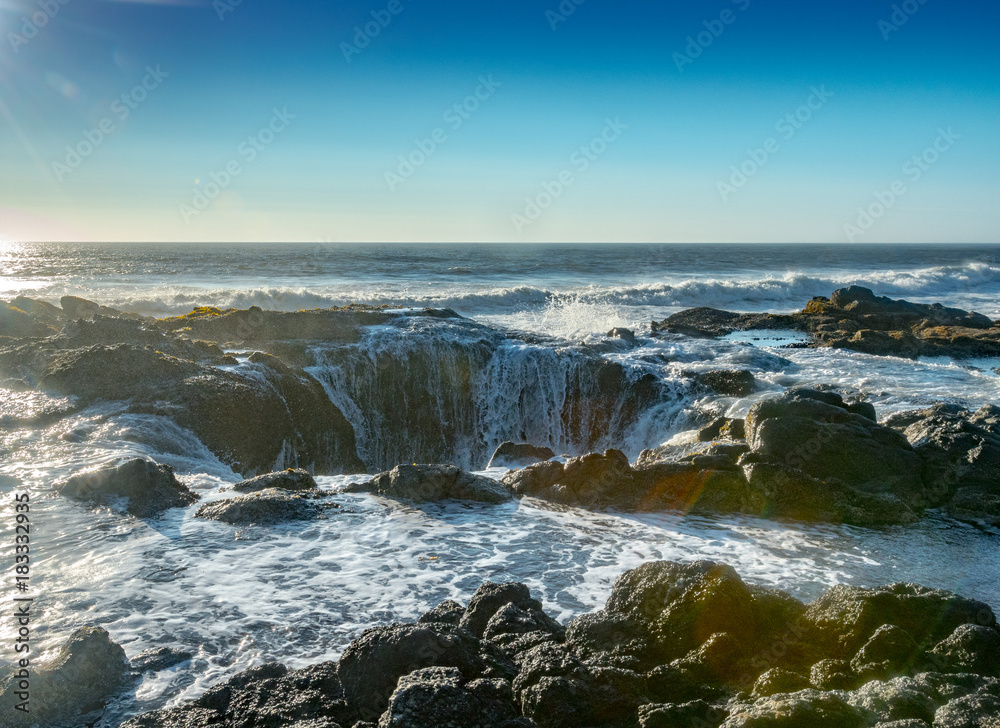 Water Streams Back Into Thor's Well Water Streams Back Into Thor's Well
