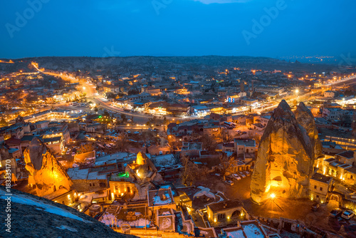 Goreme town in the night 
