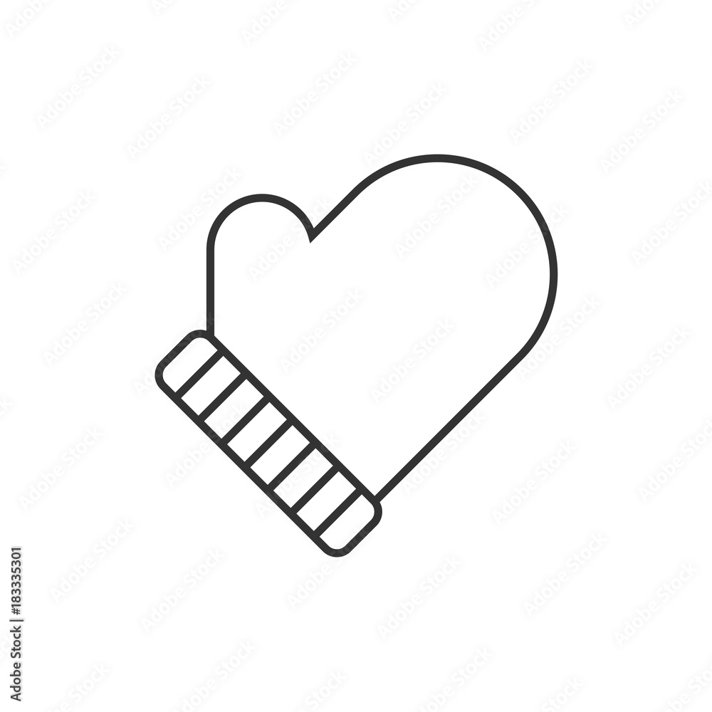 Winter glove line icon Winter glove line icon