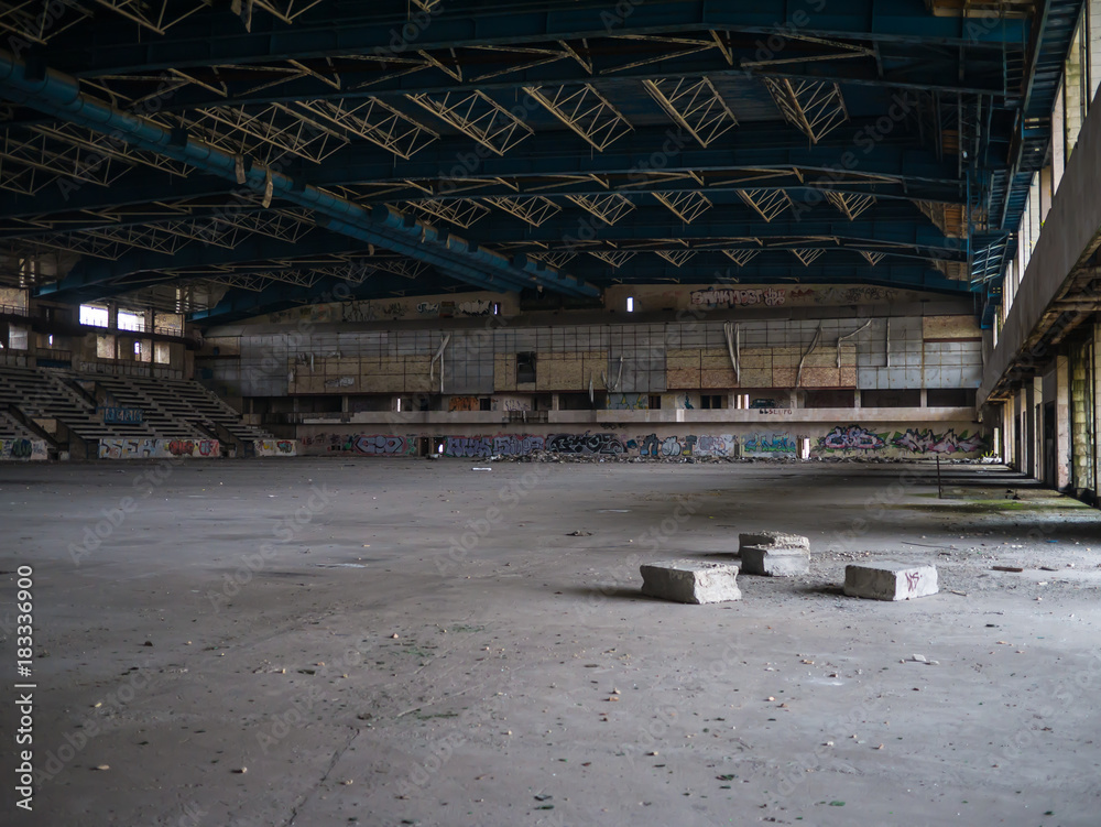 Obraz premium Abandoned stadium with stands
