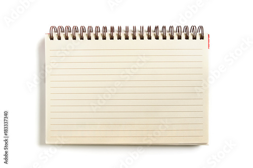 Blank notebook or notepad w...
