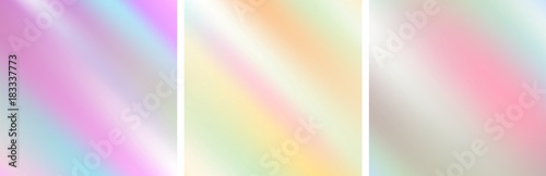 Abstract holographic soft gradient stripes backgrounds