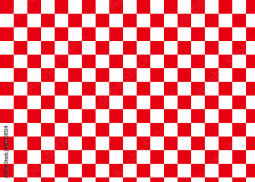 めでたい紅白市松模様　red ＆ white checker pattern