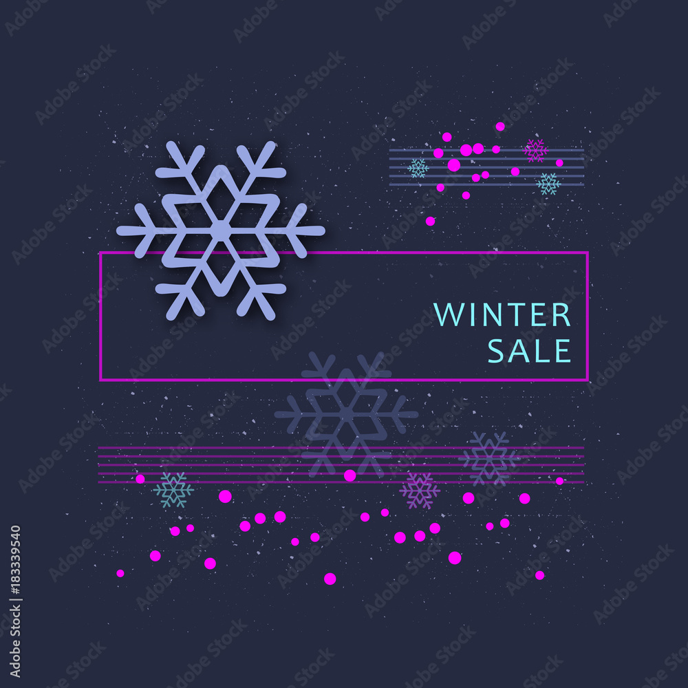 Obraz premium winter sale banner vector illustration.