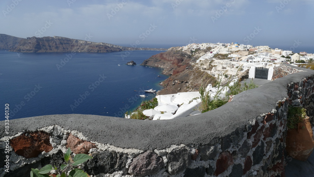 View of Oia in Santorini