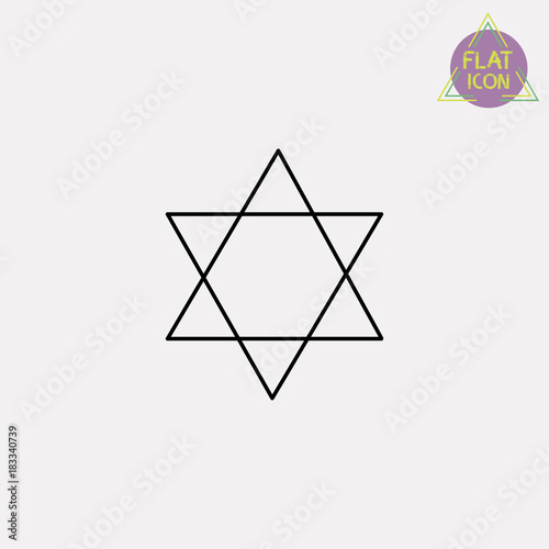 star of David line icon