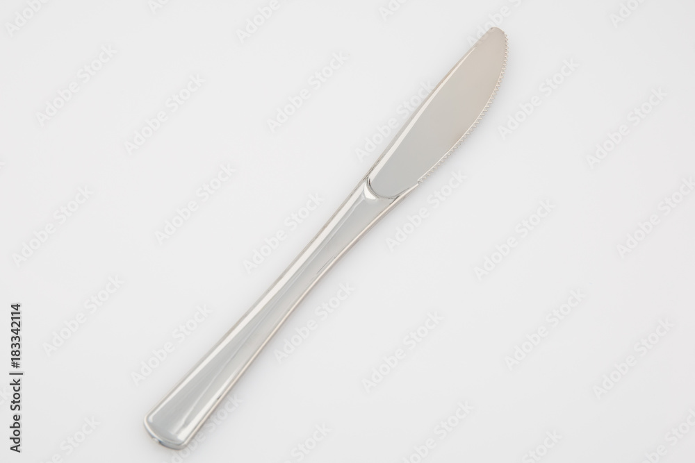 Stainless steel plastic small kitchen dessert spoon isolated white background Stainless steel plastic small kitchen dessert spoon isolated white background