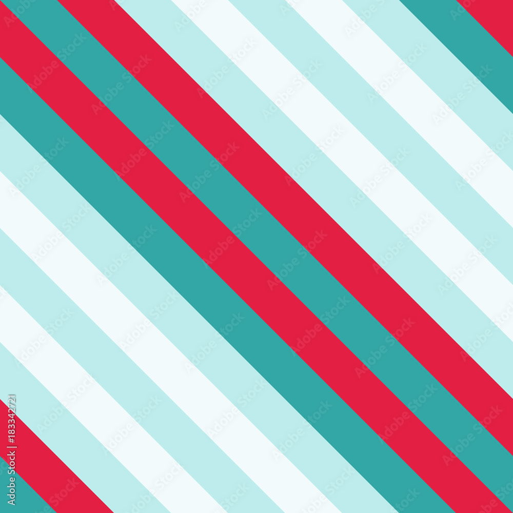 Obraz premium Christmas Diagonal Striped Seamless Pattern