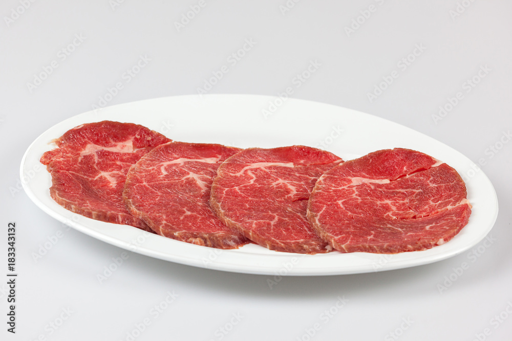 slide raw meat