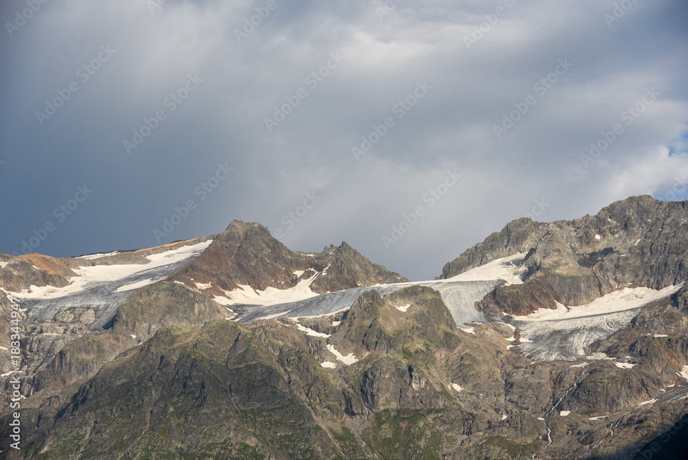 Glaciers over Engelberg on Switzerland