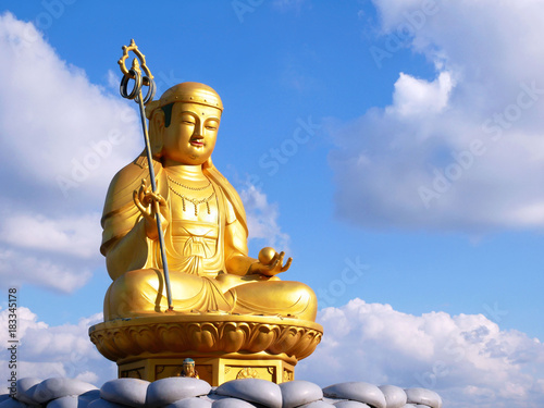 Buddha statue at Haedong Yonggungsa Temple in Busan South Korea photo