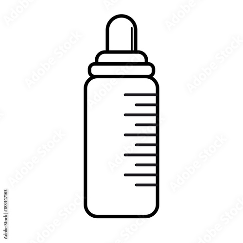 Bottle. Baby icon on a white background, line design.
