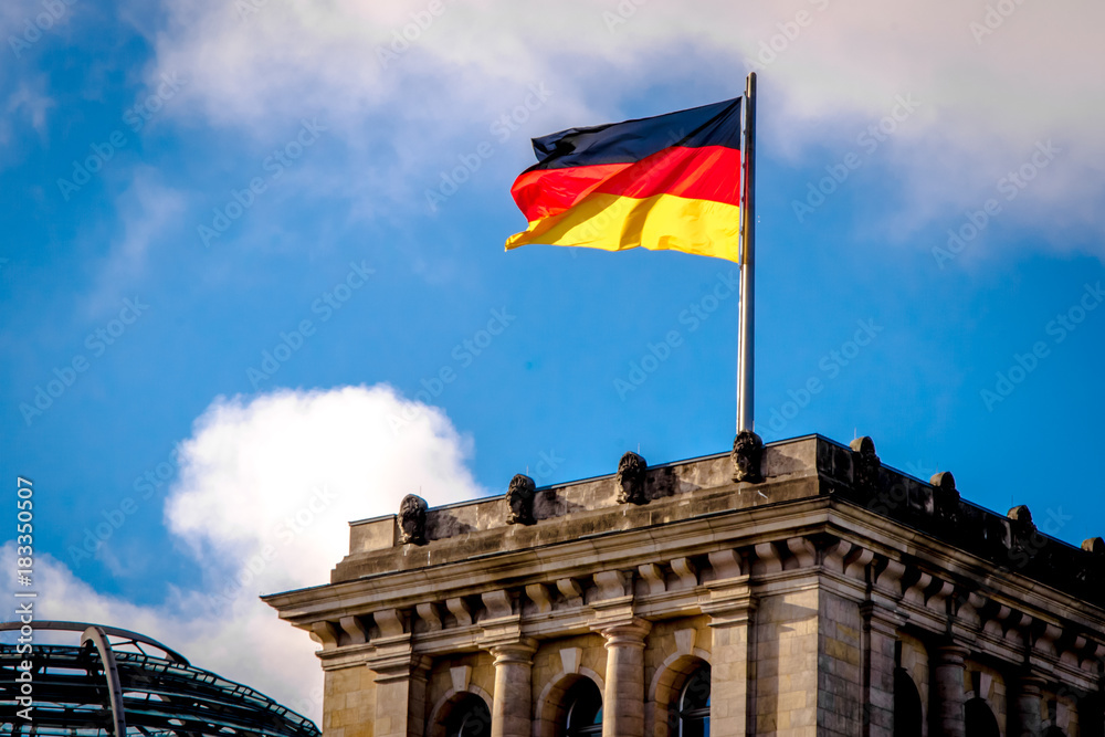 Obraz premium Waving german flag