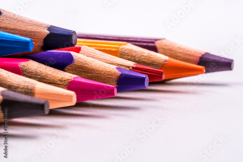 Isolated colour pencil in white background