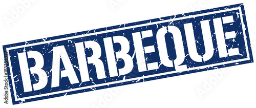 barbeque square grunge stamp