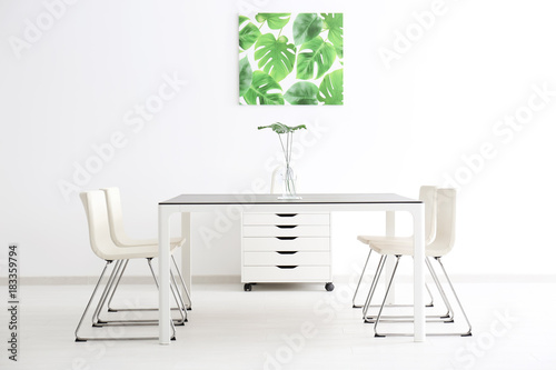 Modern office interior with...