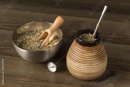 traditional yerba mate with accesories