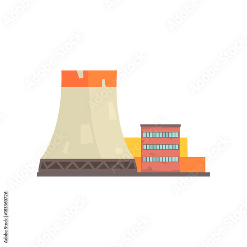 Power plant or factory, industrial manufactury building , industrial manufactury building vector illustration