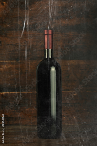 closed bottle of wine vintage