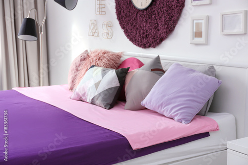 Beautiful modern bedroom in...