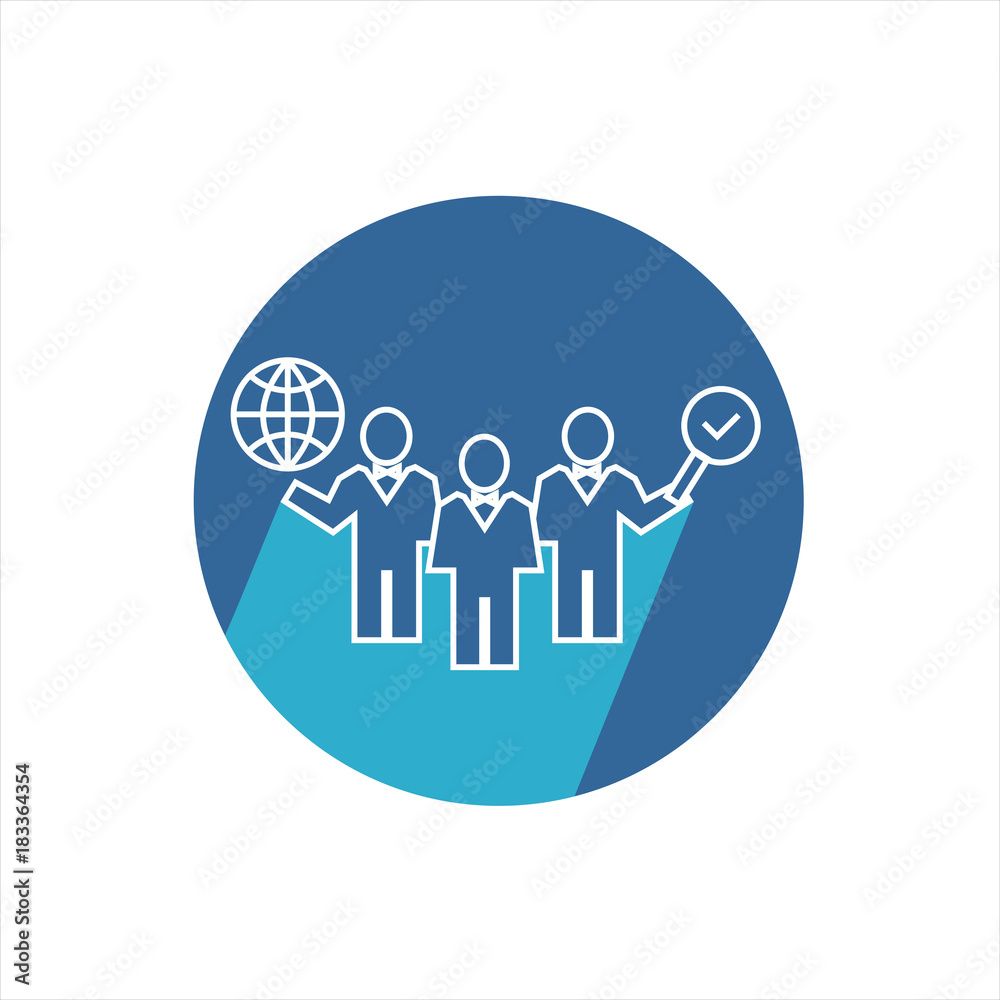 Business People Related. Vector Flat Line Icons with long shadow. Business concept. Business People Related. Vector Flat Line Icons with long shadow. Business concept.