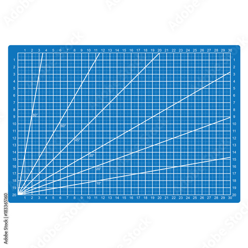Grid Lines Cutting Mat Craft Scale Plate Card Fabric Leather Paper Board vector illustration
