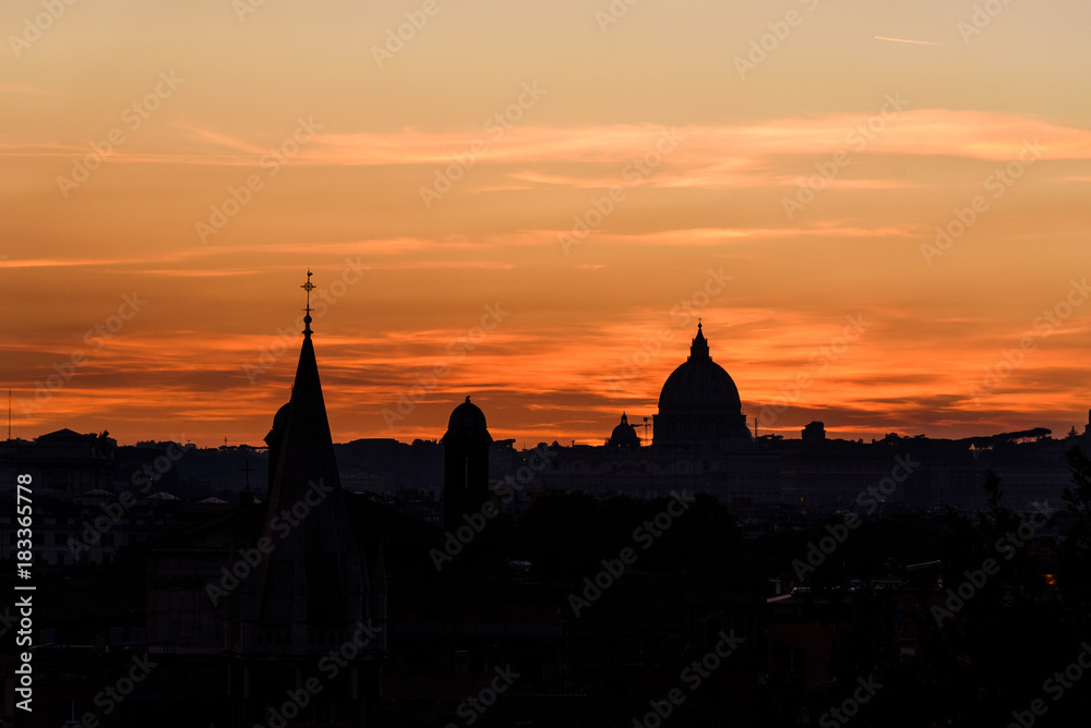 Sunset in Rome