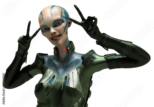 blue alien id picturer profile  photo