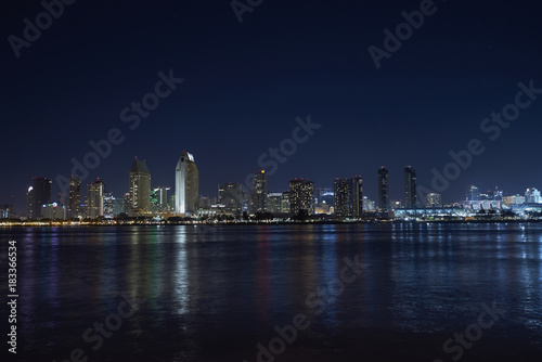 San Diego Skyline at dusk and during the golden hour