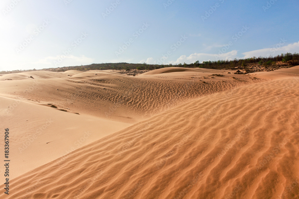 Beauty of Landscape desert, Red Sand Dune Mui Ne in Vietnam Beauty of Landscape desert, Red Sand Dune Mui Ne in Vietnam