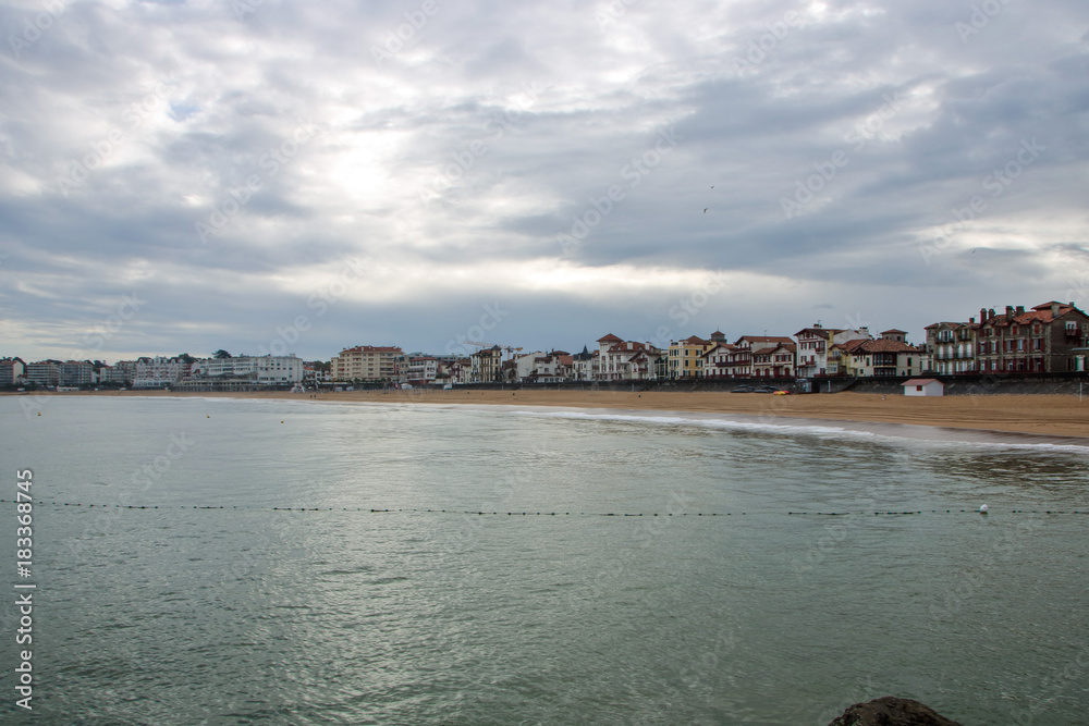 the coast and beach of saint jean de luz