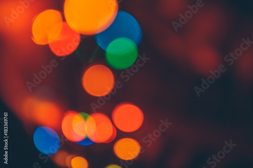 bokeh christmas colorful holiday blurry background © fedorovekb