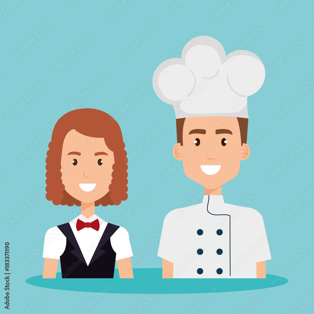 couple of professional workers vector illustration design couple of professional workers vector illustration design