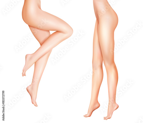 Female Legs Realistic Illustration