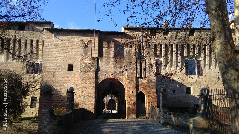 medieval stronghold entrance view, Lombardy medieval stronghold entrance view, Lombardy