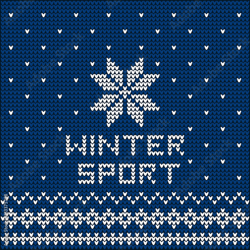 Winter sport concept with knitted fabric design