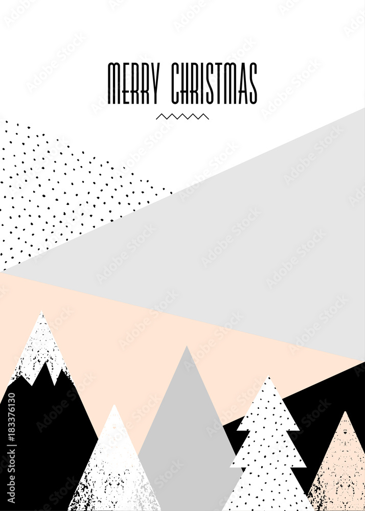 Fototapeta premium Christmas Greeting Card Template