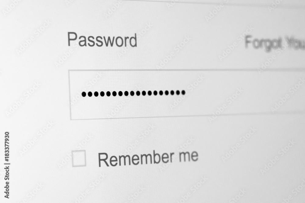 Login screen. Username and password on computer screen Login screen. Username and password on computer screen