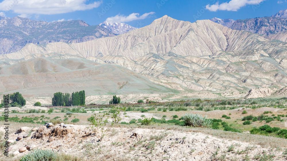 Mountains in Kyrgyzstan district of Naryn