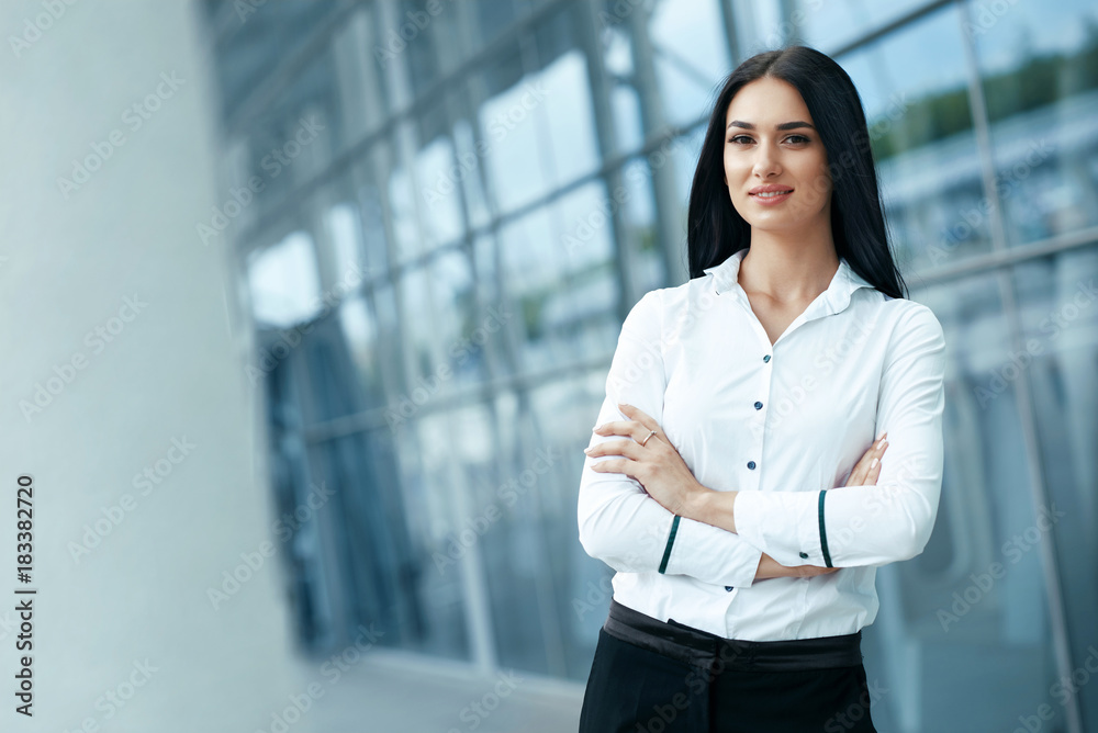 Portrait Of Business Woman In Office. Business People Portrait Of Business Woman In Office. Business People