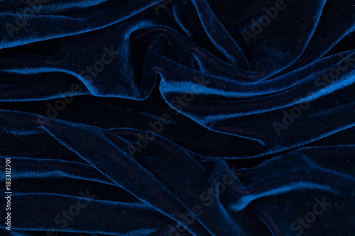 eleganter blauer Samt - Nahaufnahme